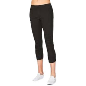 XCVI Wearables Black Jetter Crop Leggings Pull-On Ruched Women's Small